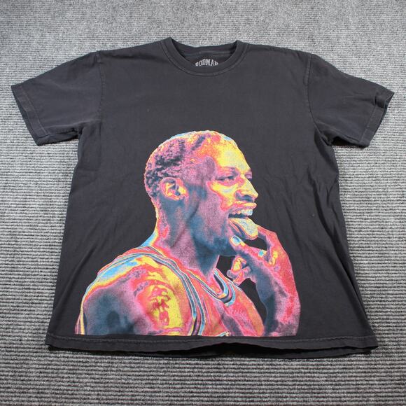 Dennis Rodman Thermal Print Tee Size L Made in USA – Rodman Brand - Picture 1 of 5